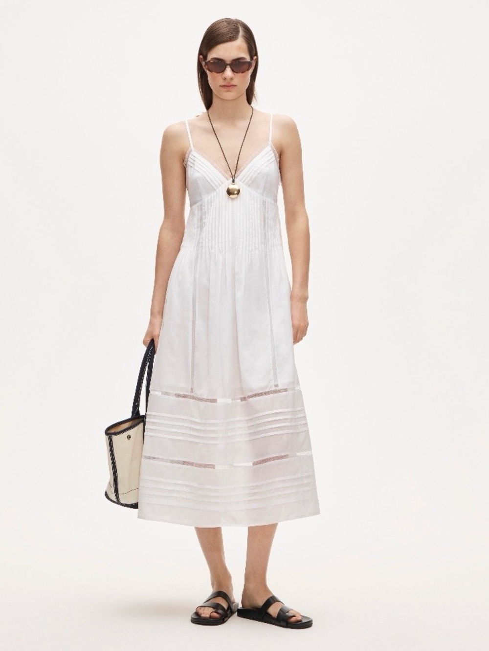 J. Crew White Milano Dress in Cotton Voile